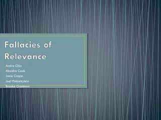 Fallacies of Relevance