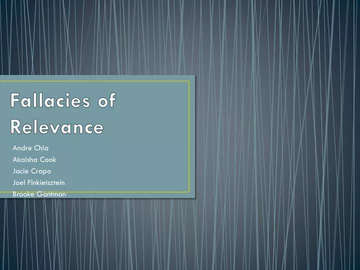 fallacies of relevance