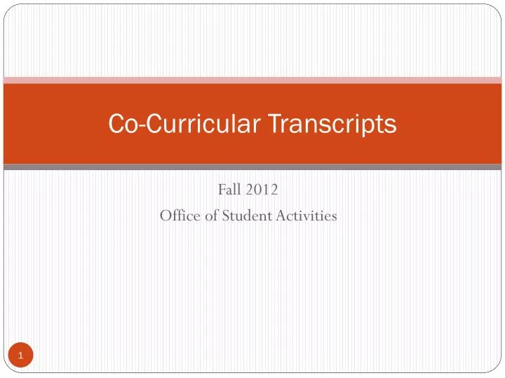 co curricular transcripts