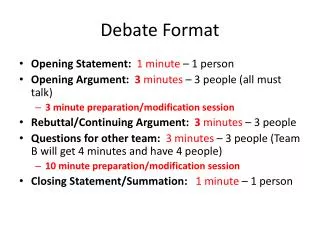 Debate Format