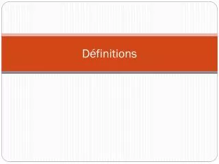 d finitions