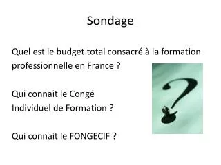 sondage