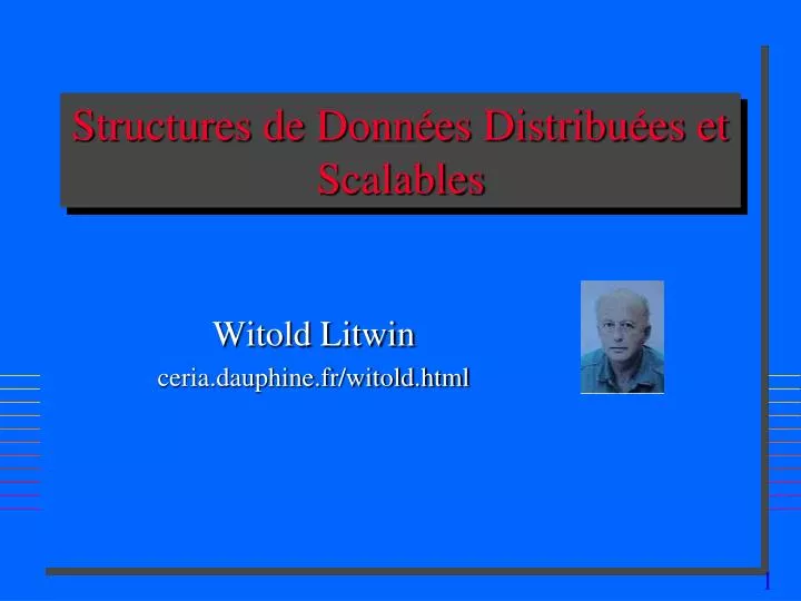 structures de donn es distribu es et scalables