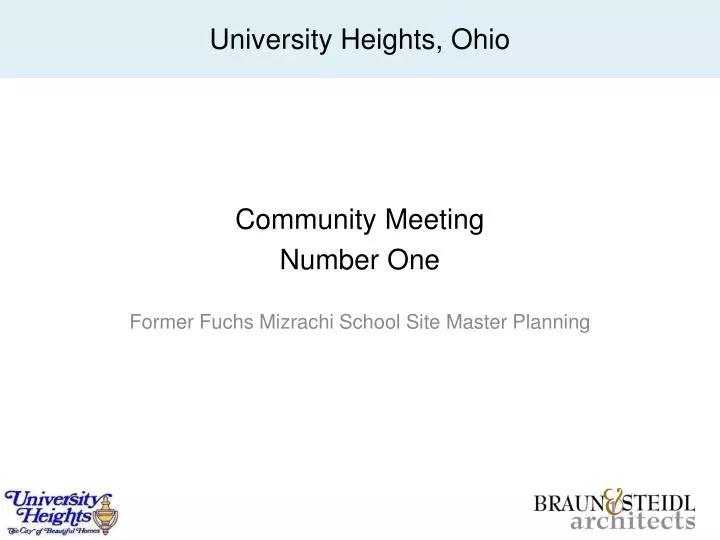 community meeting number one former fuchs mizrachi school site master planning