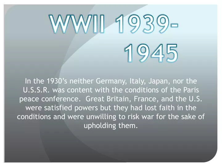 wwii 1939 1945