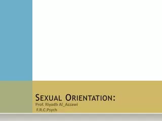 Sexual Orientation: