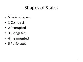 Shapes of States