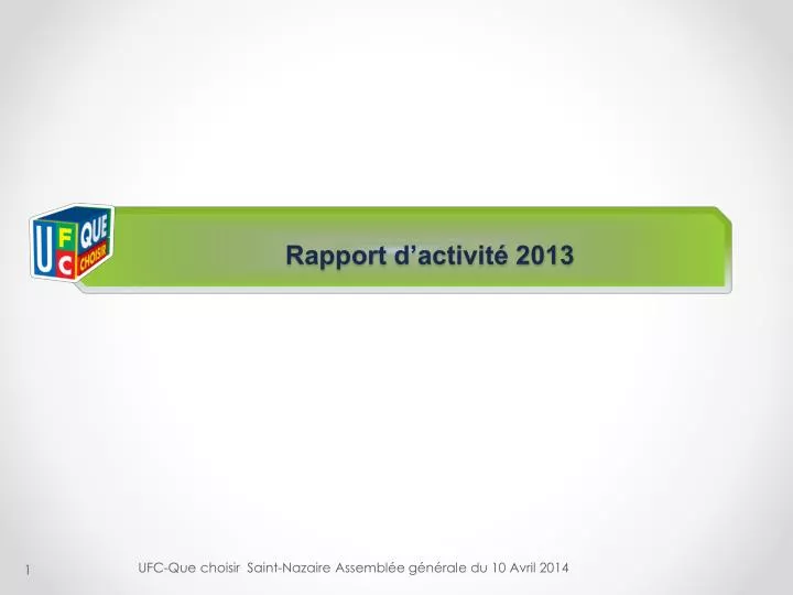 rapport d activit 2013