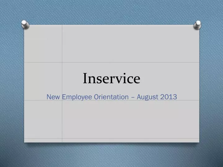 inservice