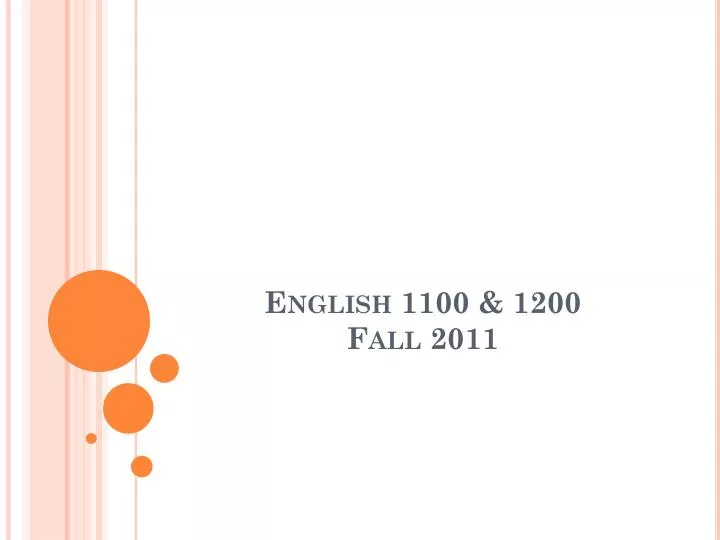 english 1100 1200 fall 2011
