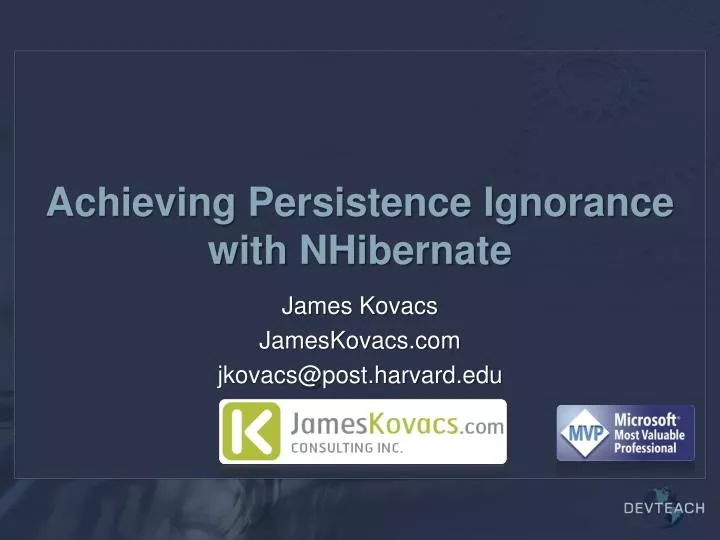 achieving persistence ignorance with nhibernate
