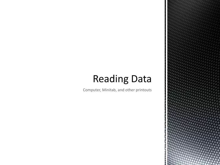 reading data