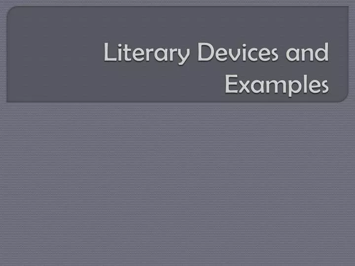 literary devices and examples