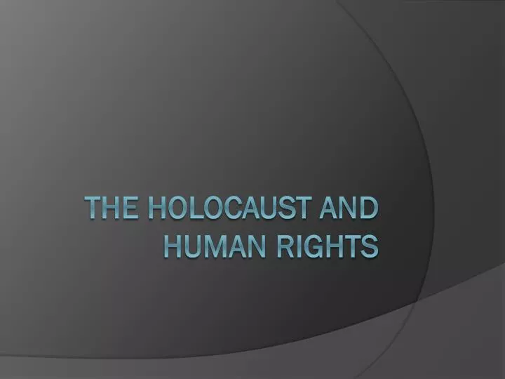 the holocaust and human rights