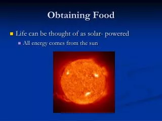 obtaining food