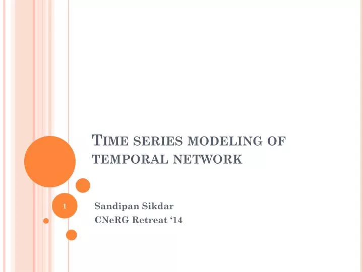 time series modeling of temporal network