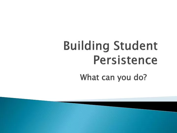 building student persistence