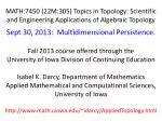 Multidimensional Persistence: Applications in Scientific Engineering & Algebraic Topology - slide 1