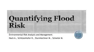 Quantifying Flood Risk
