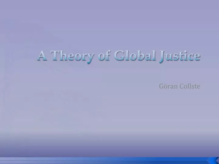 a theory of global justice