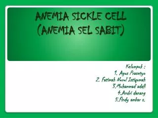 ANEMIA SICKLE CELL (ANEMIA SEL SABIT)