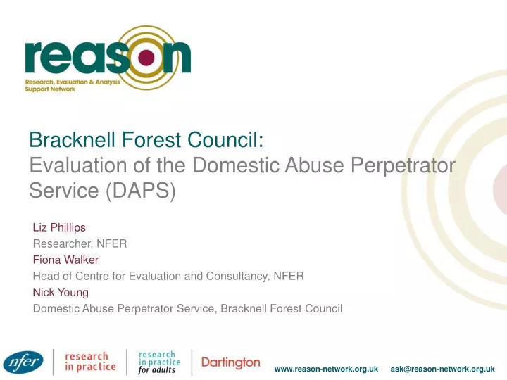 bracknell forest council evaluation of the domestic abuse perpetrator service daps