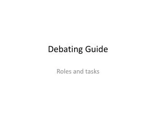 Debating Guide