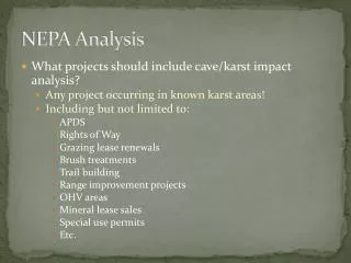 NEPA Analysis