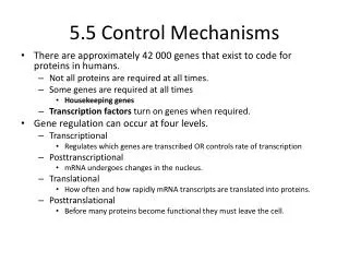 5.5 Control Mechanisms