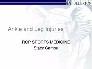 Ankle and Leg Injuries