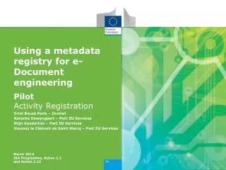 Using a metadata registry for e-Document engineering