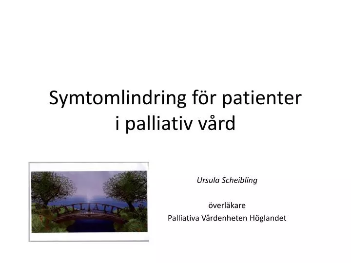 symtomlindring f r patienter i palliativ v rd
