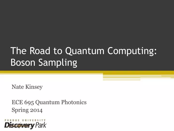 the road to quantum computing boson sampling