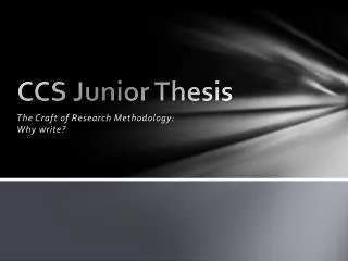 ccs junior thesis