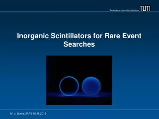 I norganic Scintillators for Rare Event Searches