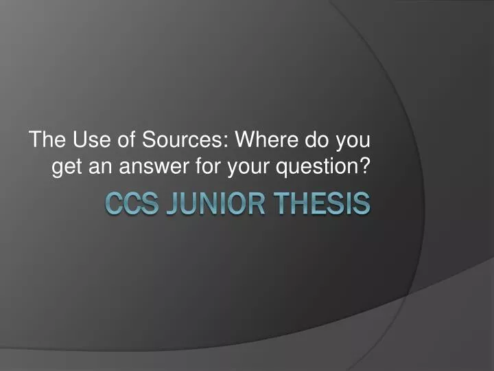 the use of sources where do you get an answer for your question