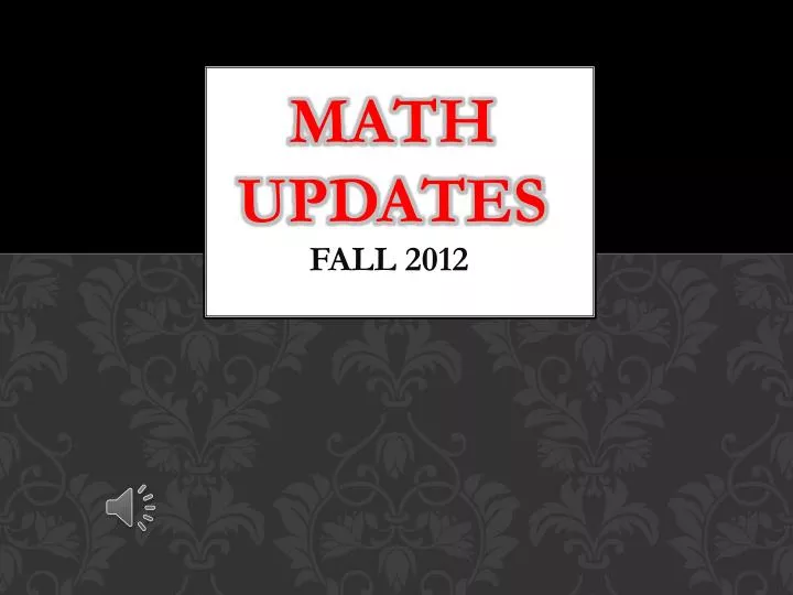 math updates