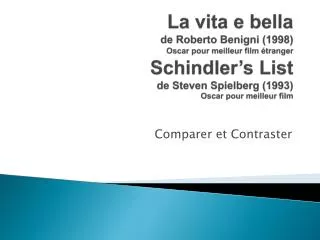 comparer et contraster