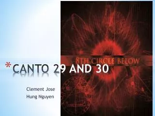 CANTO 2 9 AND 30