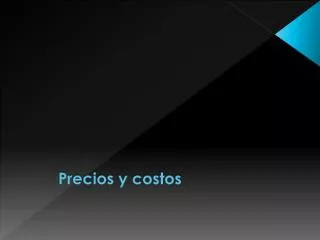 precios y costos
