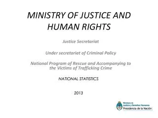 MINISTRY OF JUSTICE AND HUMAN RIGHTS