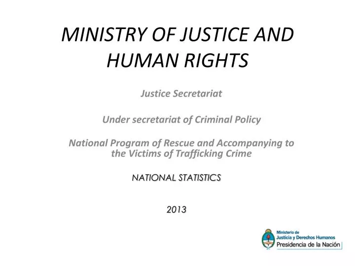 ministry of justice and human rights