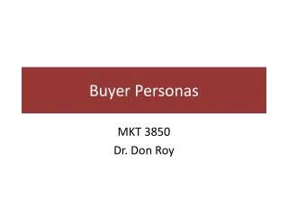 Buyer Personas