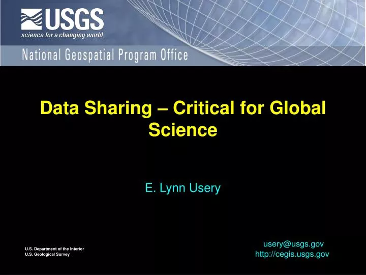 data sharing critical for global science