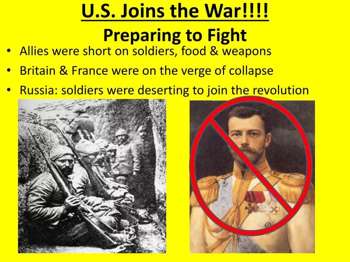 u s joins the war preparing to fight