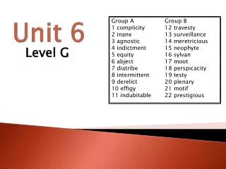 Unit 6