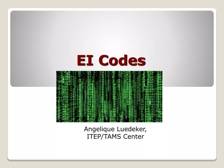 ei codes