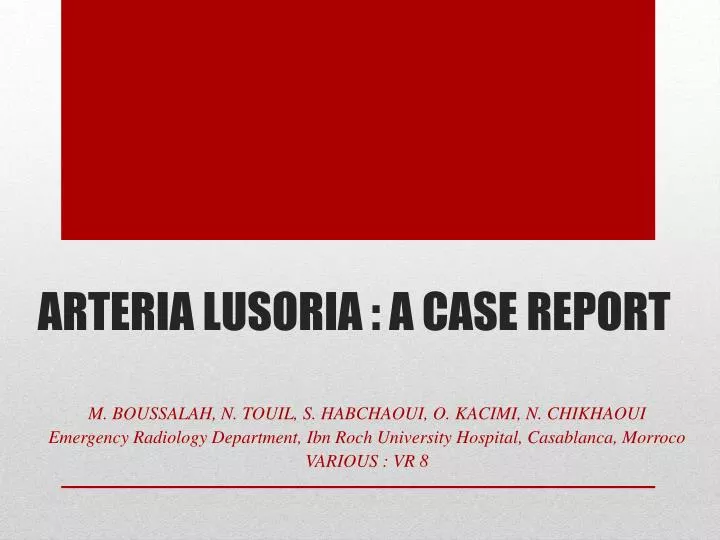 arteria lusoria a case report