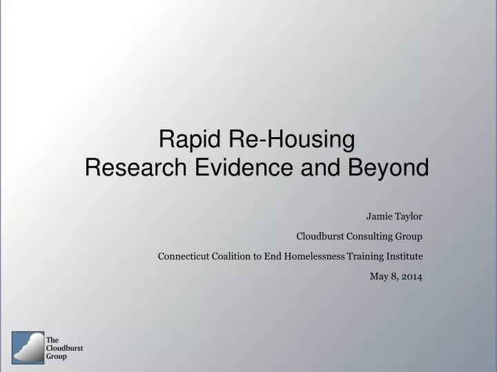 rapid re housing research evidence and beyond