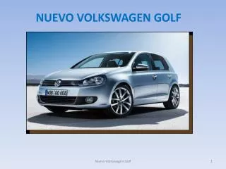 NUEVO VOLKSWAGEN GOLF